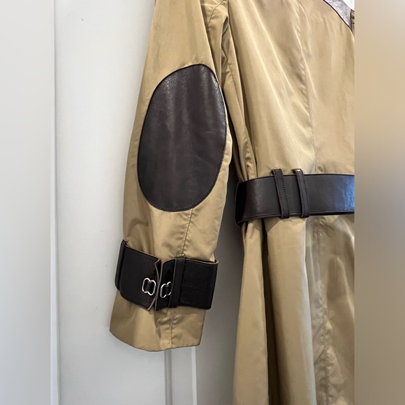 Rudsak - beige colour, light trench coat with dark brown leather trim. - Picture 7 of 9